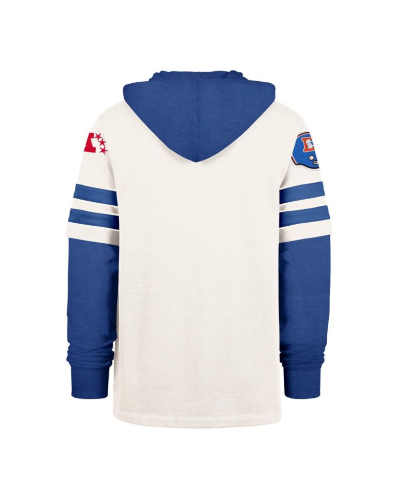 Men's Cream Denver Broncos Split Zone Cornerback Duo Lacer Hoodie