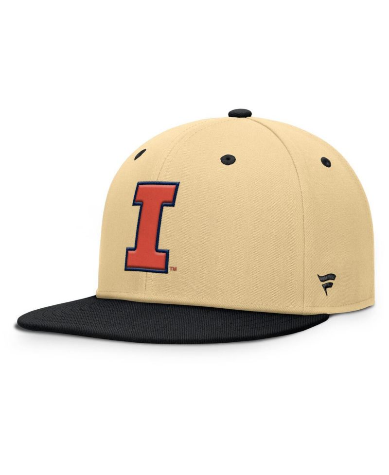 Men's Gold/Black Illinois Fighting Illini Balance Fitted Hat