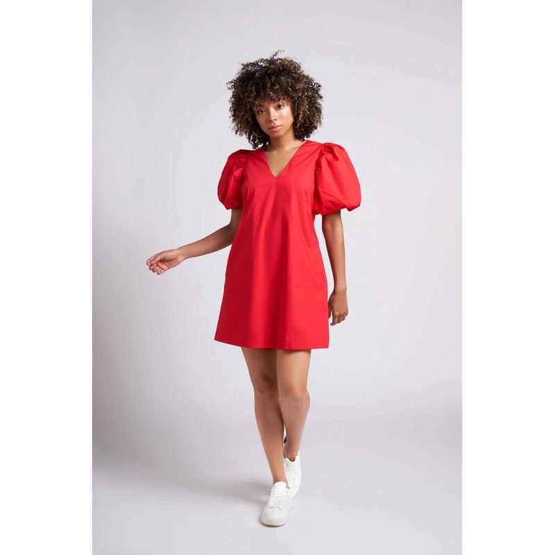 Women's Rylie Balloon Sleeve Mini Dress with Optional Belt