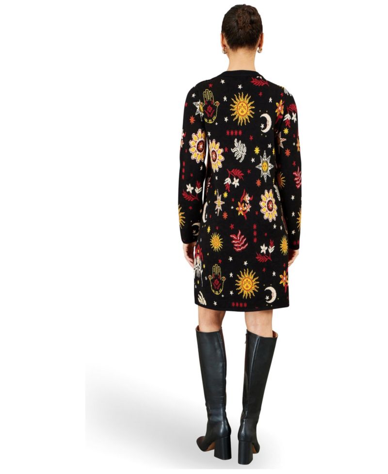 Women's Cosmic Intarsia Knitted Dress
