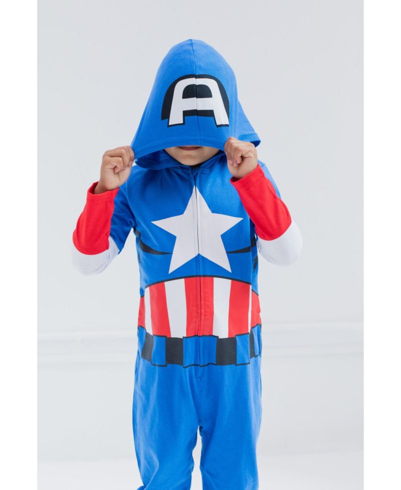 Baby Boys Captain (0M-24M) America Iron Man Zip Up Cosplay Coverall