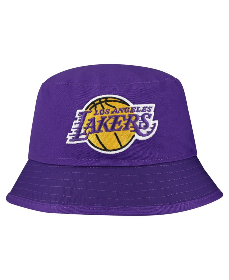Men's White Los Angeles Lakers Team Cheer Reversible Bucket Hat
