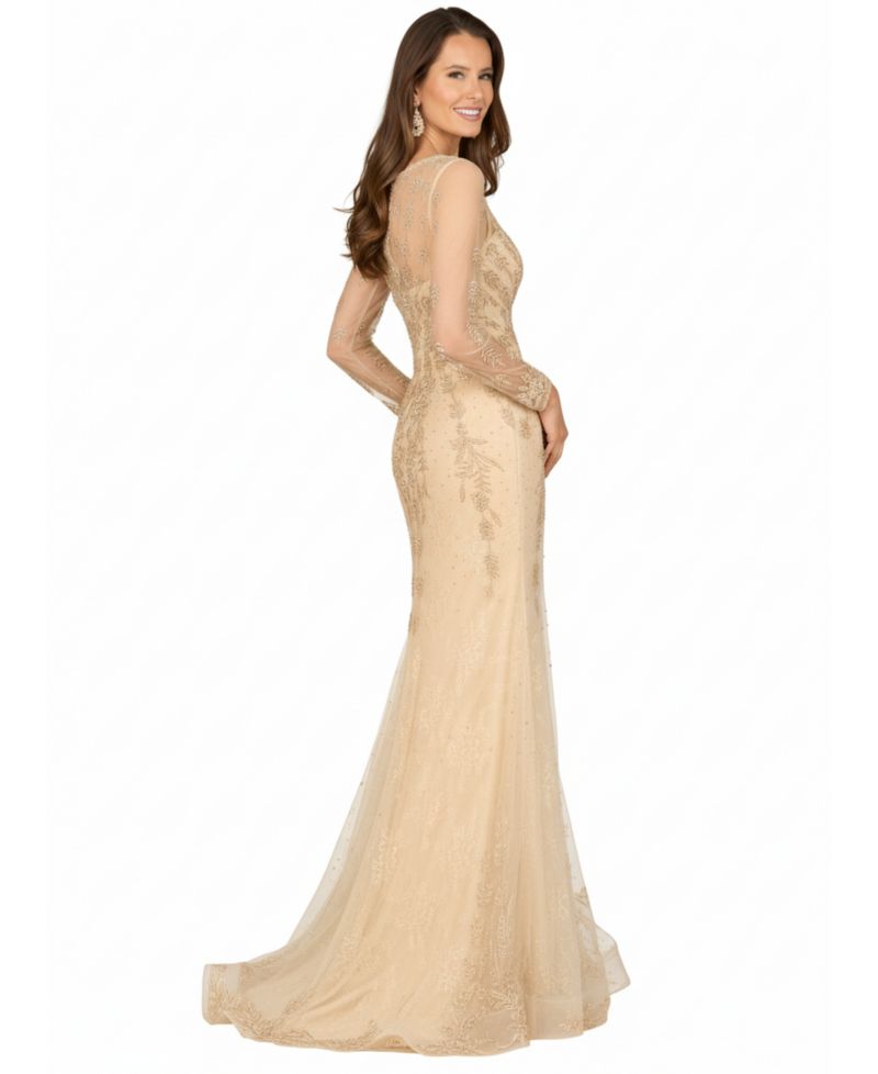 Women's Long Sleeve Lace Mermaid Gown