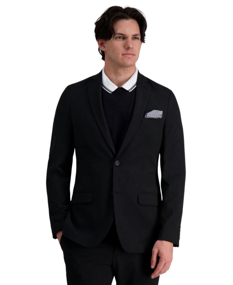 JMH Men's 4-Way Stretch Plain Weave Ultra Slim Fit Suit Jacket