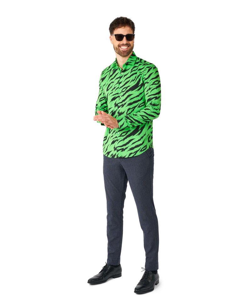 Men's SHIRT LS Wild Animal