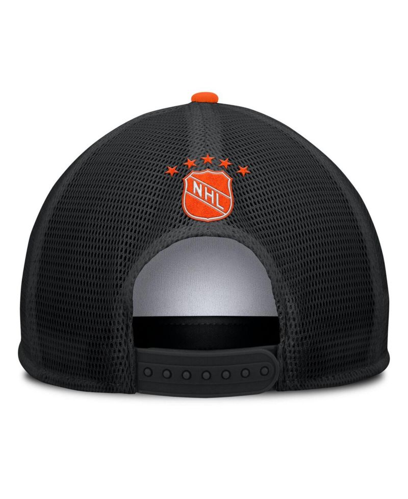 Men's White/Black Edmonton Oilers Decades Collection Foam Front Snapback Hat