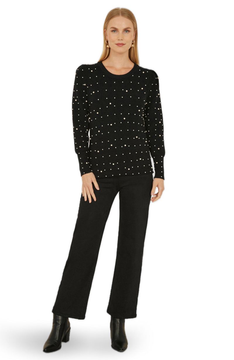 Women's All Over Bead Knitted Jumper