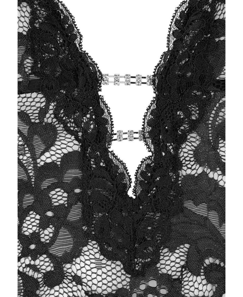 Women's Floral Print Lace Halter Everyday Comfort Negligee