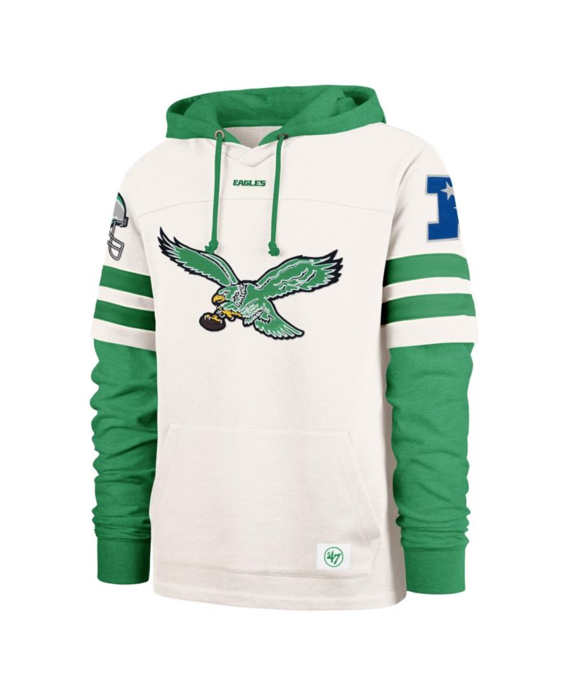 Men's Cream Philadelphia Eagles Split Zone Cornerback Duo Lacer Hoodie