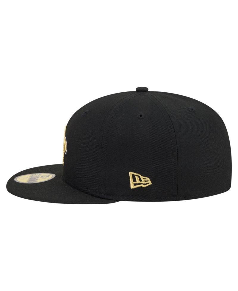 Men's Black New Orleans Saints 59FIFTY Fitted Hat
