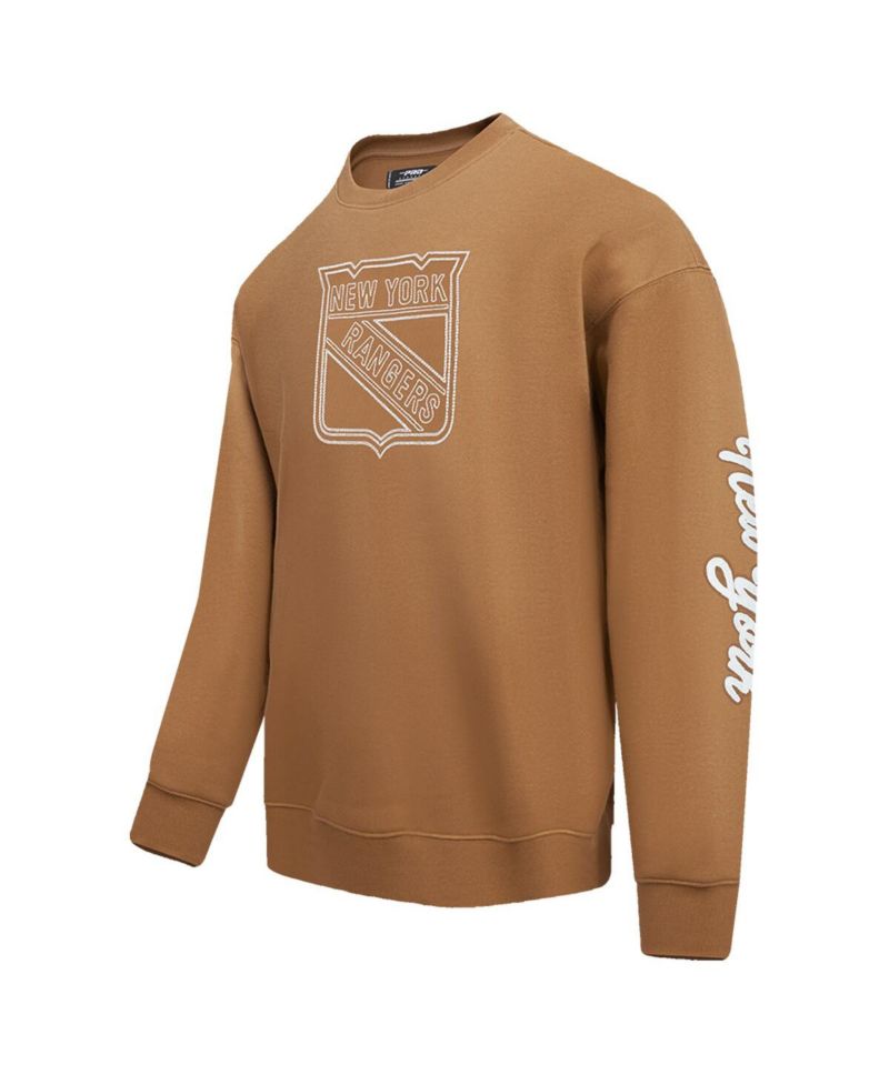 Men's Brown New York Rangers Paint the City Pullover Sweatshirt