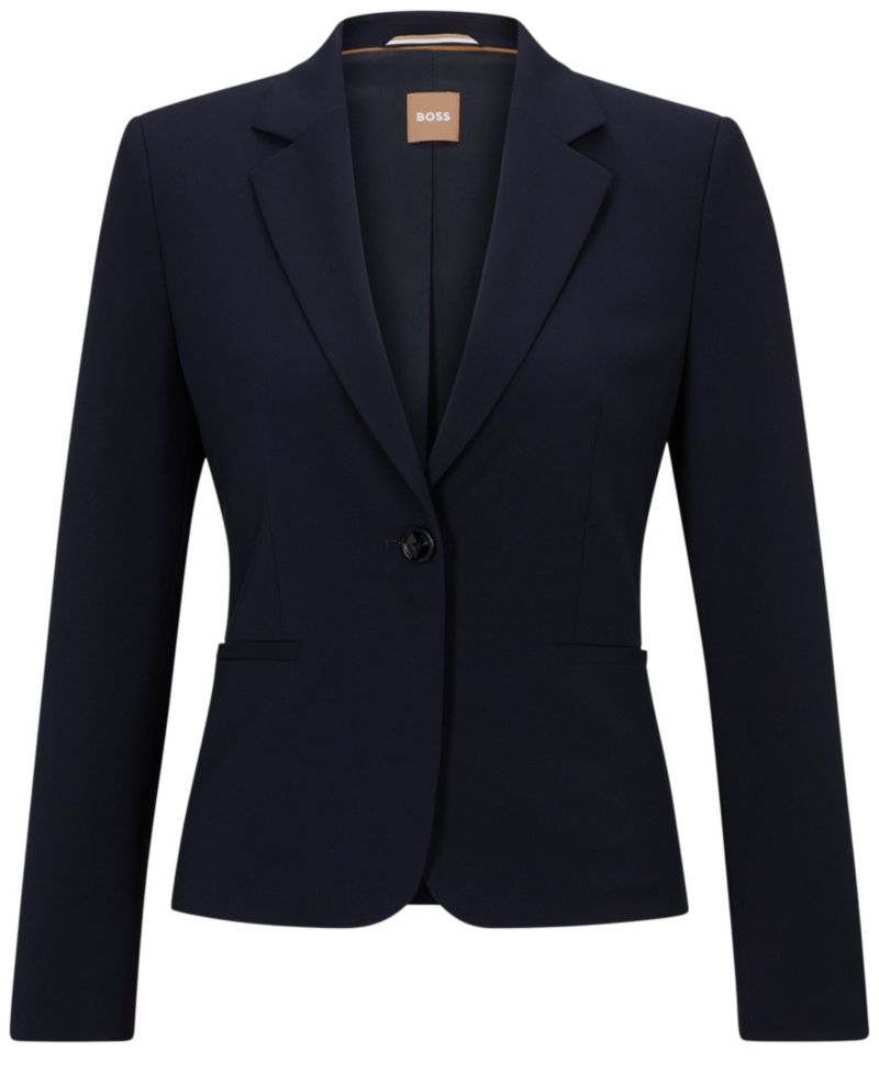 BOSS by Women's Virgin Wool Regular-Fit Button-Up Jacket