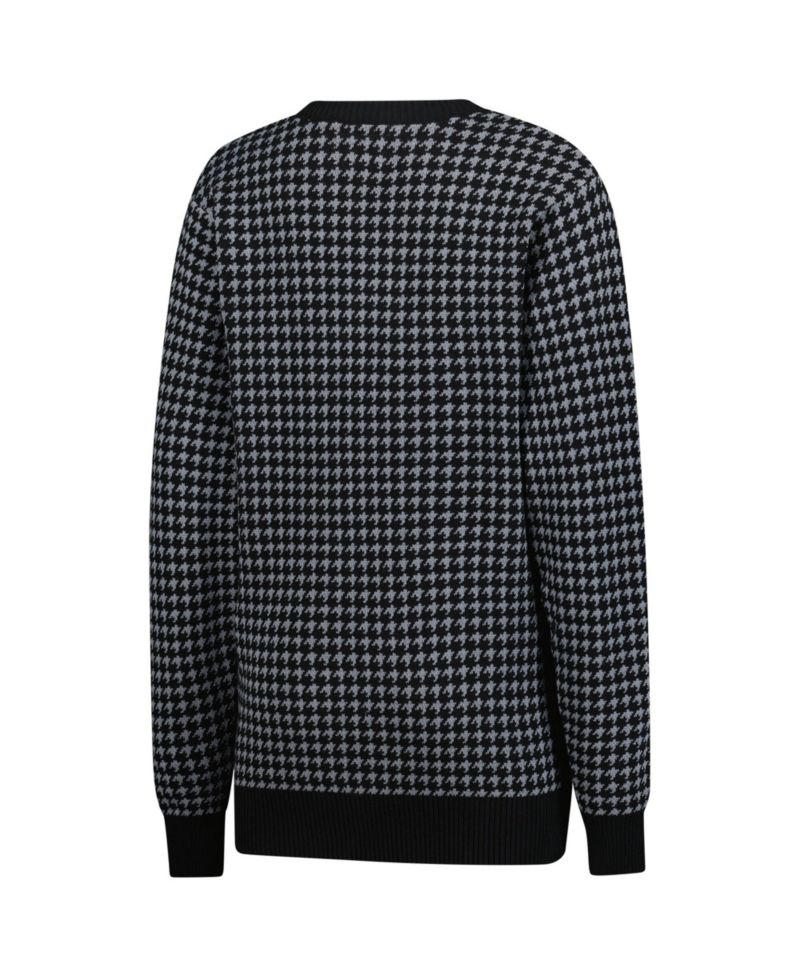 Men's and Women's Black Ohio State Buckeyes Renew Knit Vintage Houndstooth Sweater