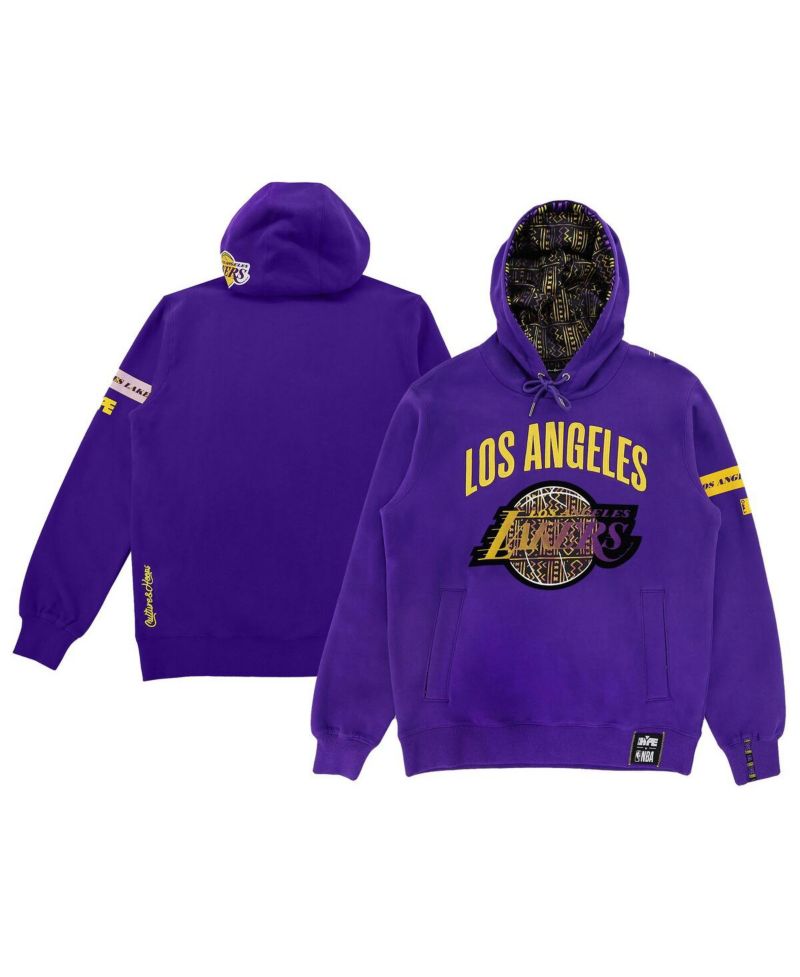 Men's and Women's NBA x Purple Los Angeles Lakers Culture & Hoops Heavyweight Pullover Hoodie
