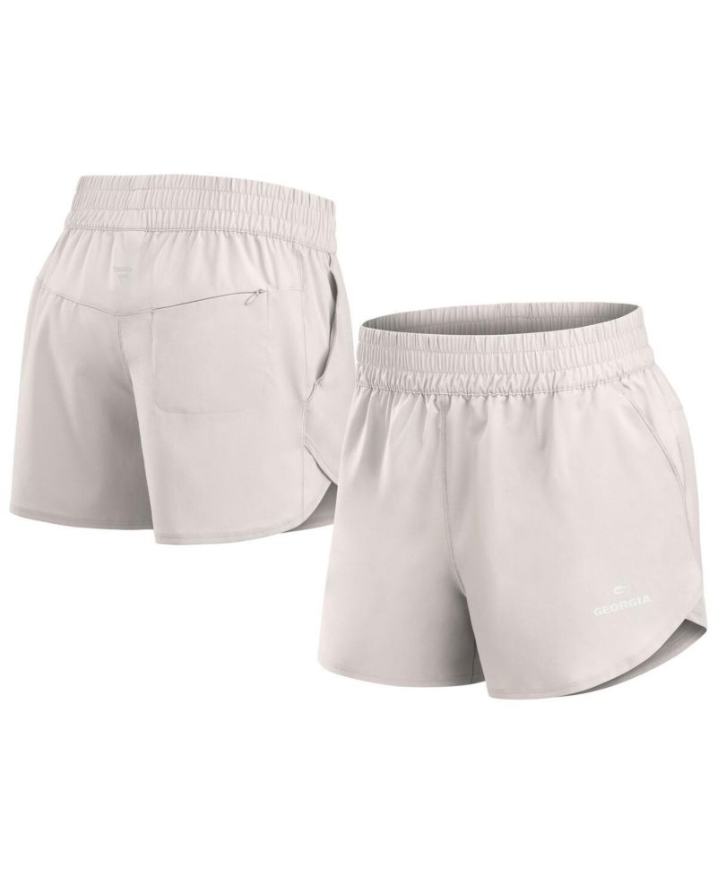 Women's White Georgia Bulldogs Studio Woven Vibe Shorts