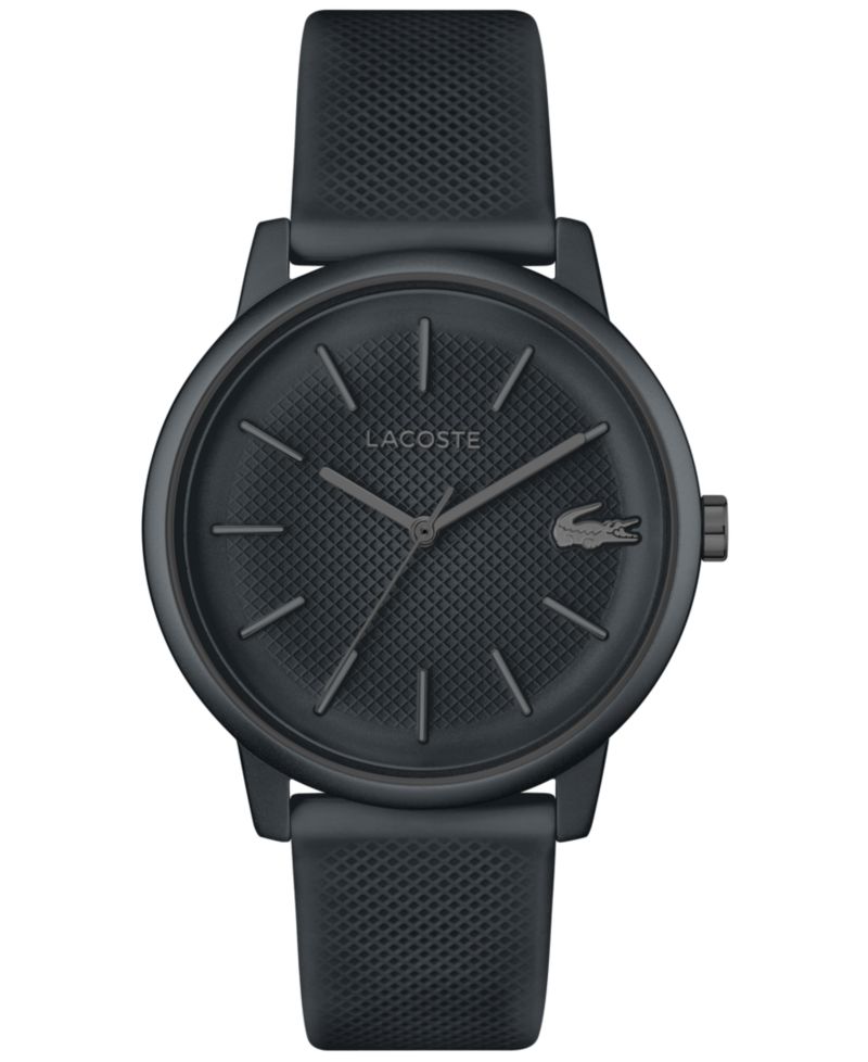 Men's L 12.12 Move Dark Grey Silicone Strap Watch 42mm