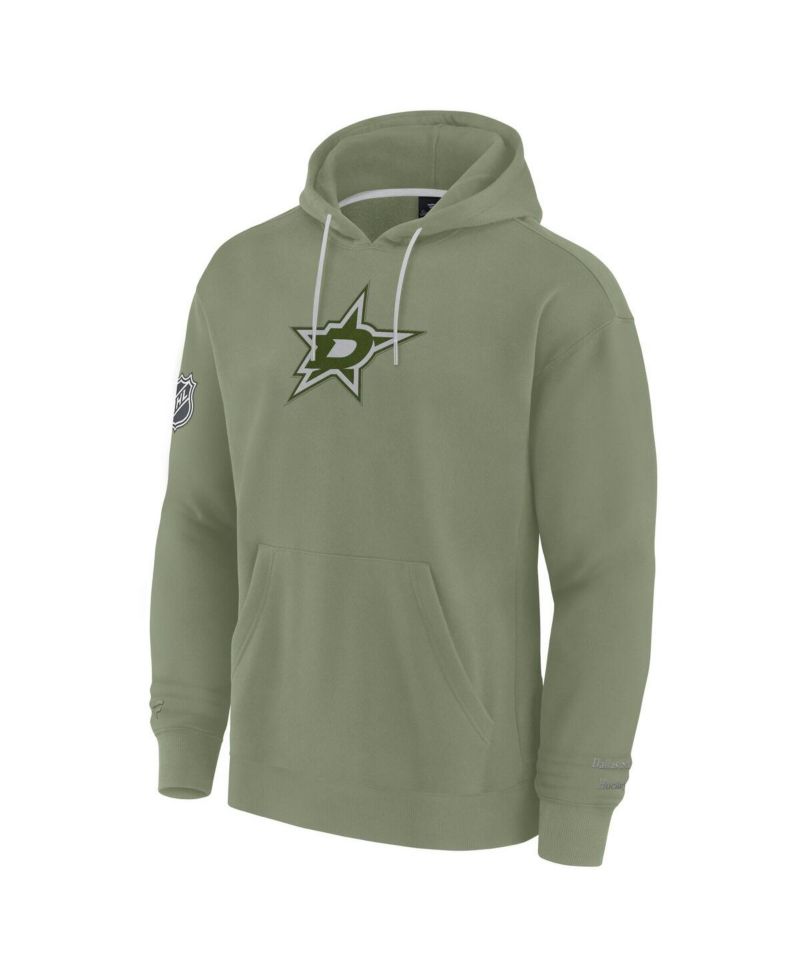Men's Olive Dallas Stars Elements Pace Pullover Hoodie