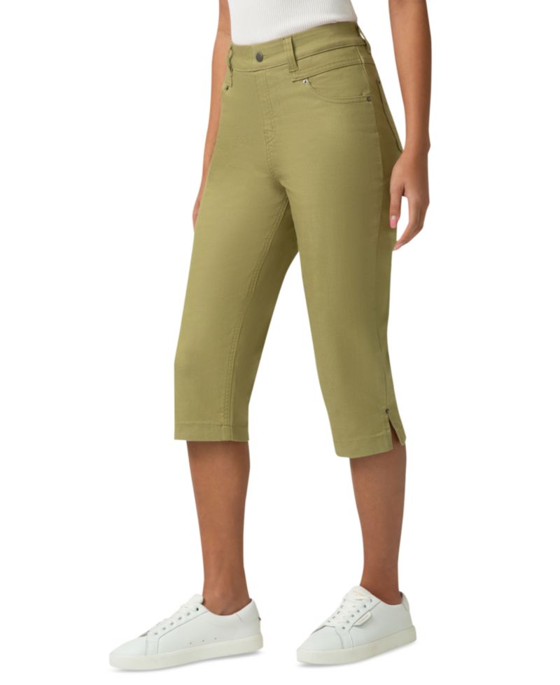 Women's Crosshatch Denim Pedal Pusher Pants