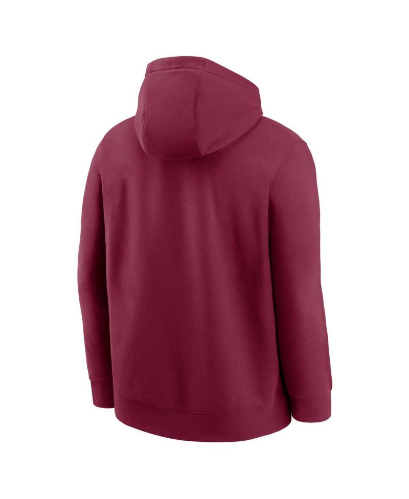 Men's Garnet Florida State Seminoles Basketball Icon Club Fleece Pullover Hoodie