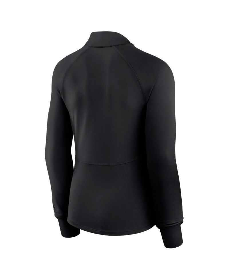 Women's Black Philadelphia 76ers Elements Match Raglan Quarter-Zip Top