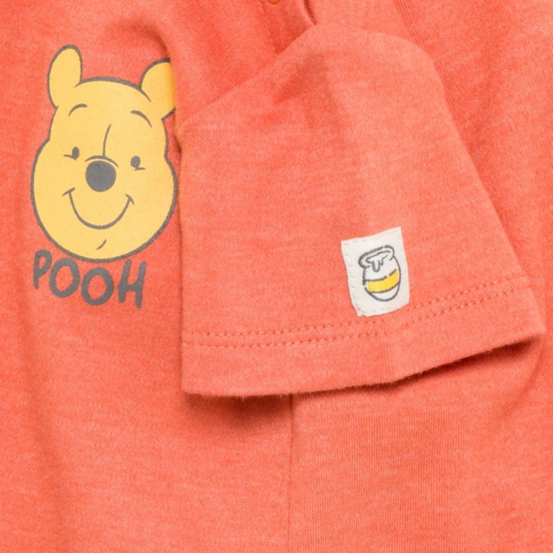 Baby Boys Tigger French Terry Short Overalls T-Shirt and Hat 3 Piece Outfit Set