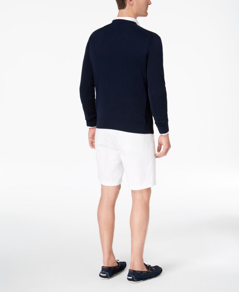 Men's V-Neck Sweater, Slim-Fit Shirt and Stretch 9" Shorts