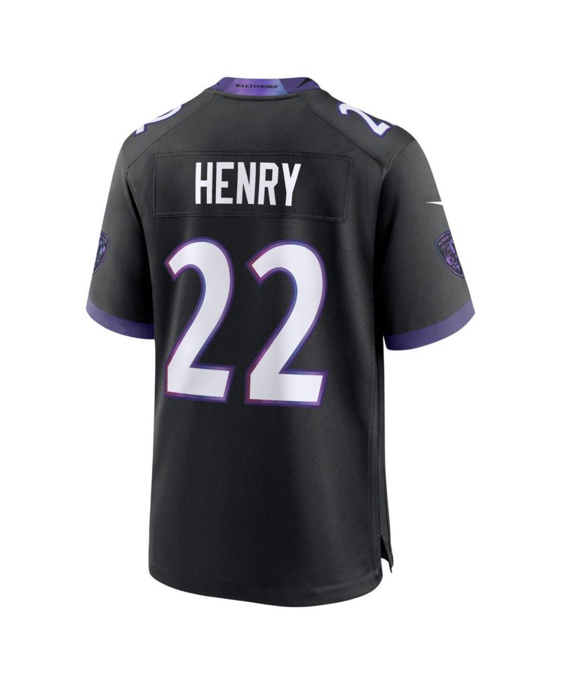Men's Derrick Henry Black Baltimore Ravens Alternate Game Jersey
