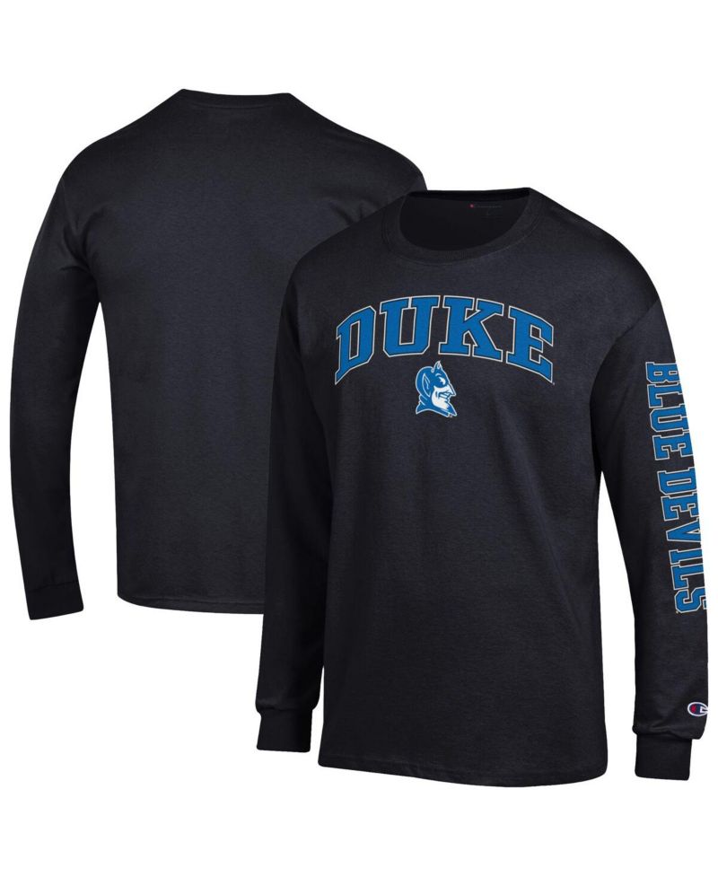 Men's Royal Duke Blue Devils Arch Over Logo 2-Hit Long Sleeve T-Shirt