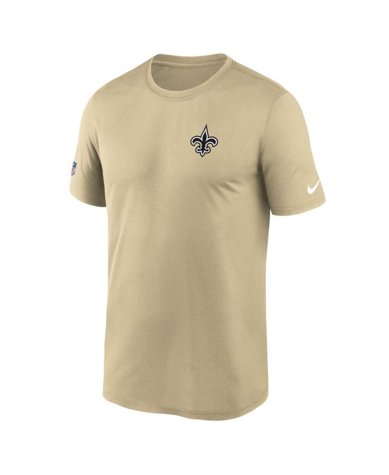 Men's Gold New Orleans Saints Sideline Alt Pack Small Logo Legend Performance T-Shirt