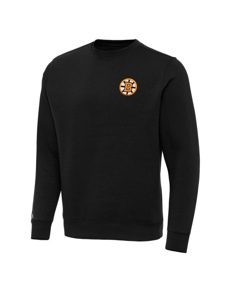 Men's Black Boston Bruins Victory Pullover Sweatshirt
