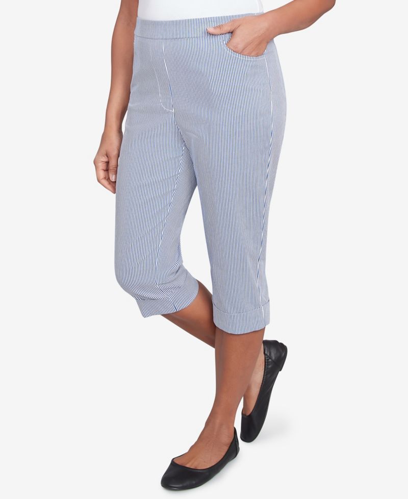 Women's Land of The Free Striped Cuffed Clamdigger Pants