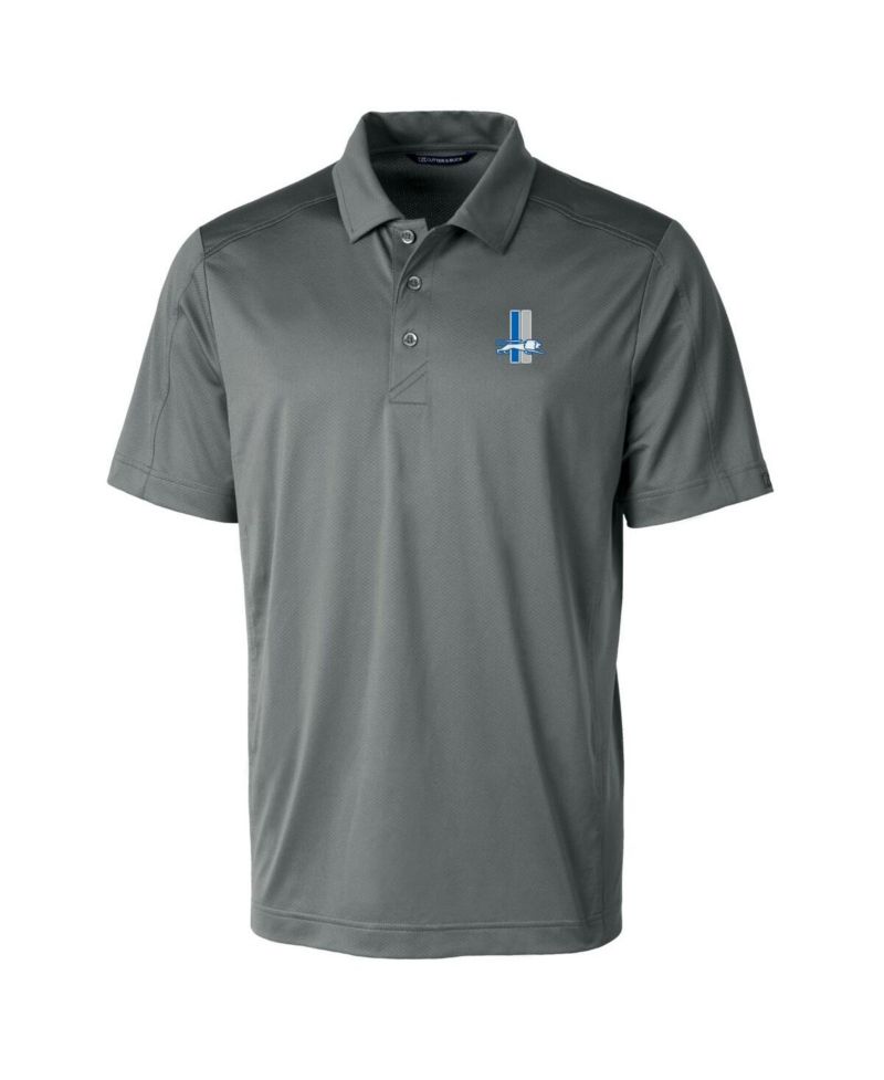 Men's Detroit Lions Throwback Logo Prospect Textured Stretch Polo