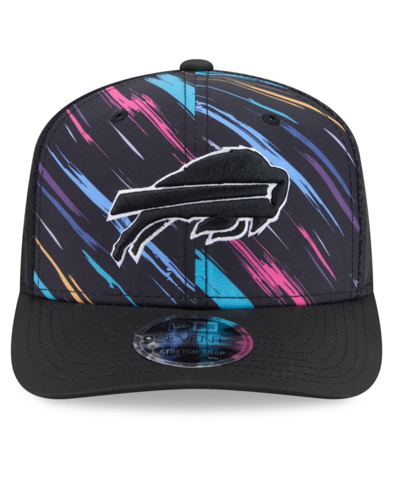 Men's Black Buffalo Bills 2026 NFL Cruical Catch 9SEVENTY Adjustable Trucker Hat