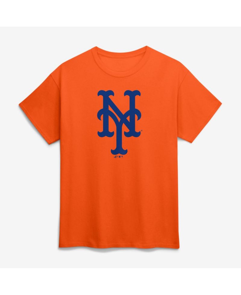 Men's Orange New York Mets Logo T-Shirt