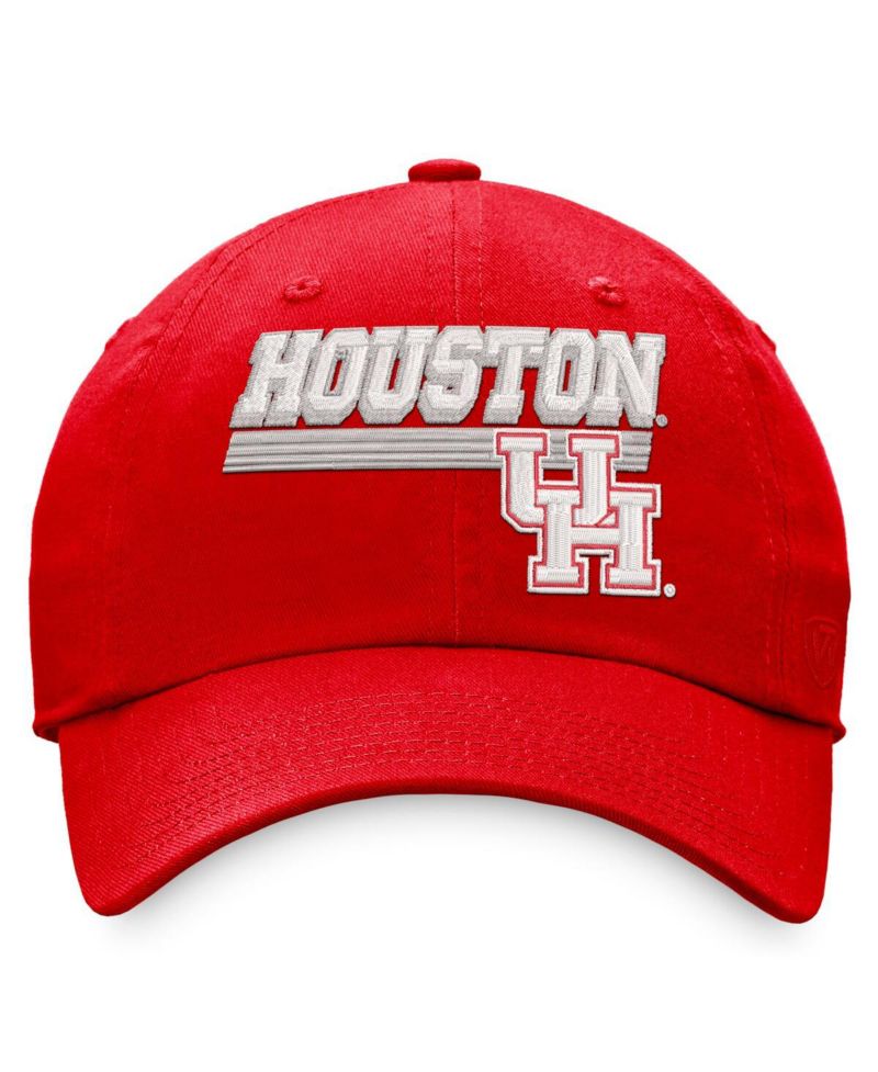 Men's Red Houston Cougars Slice Adjustable Hat