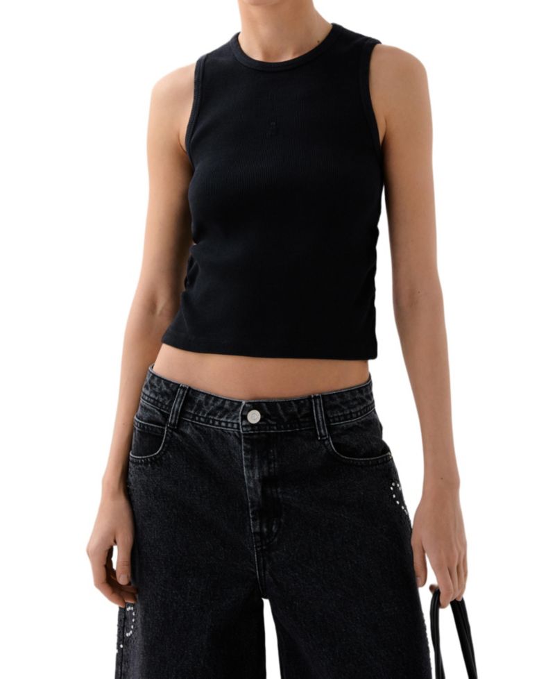 Women's Rib Gather Side Tee