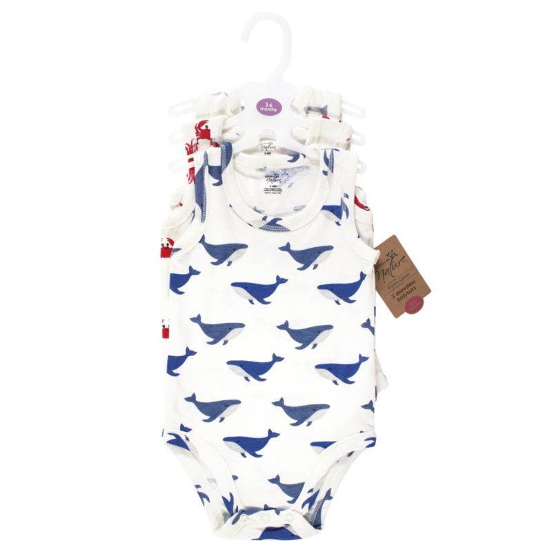 Natural Cotton Sleeveless Bodysuits