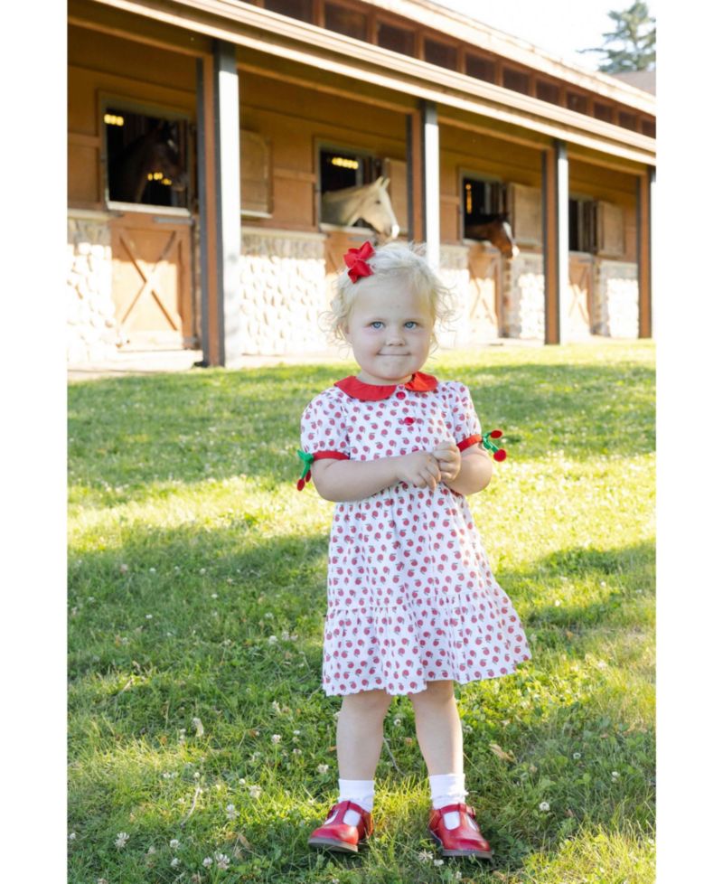 Baby Girl 12M - 24M Apple Print Dress with Apples