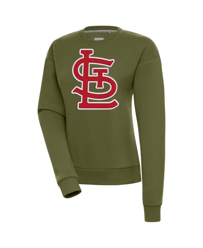 Women's Olive St. Louis Cardinals Victory Pullover Sweatshirt
