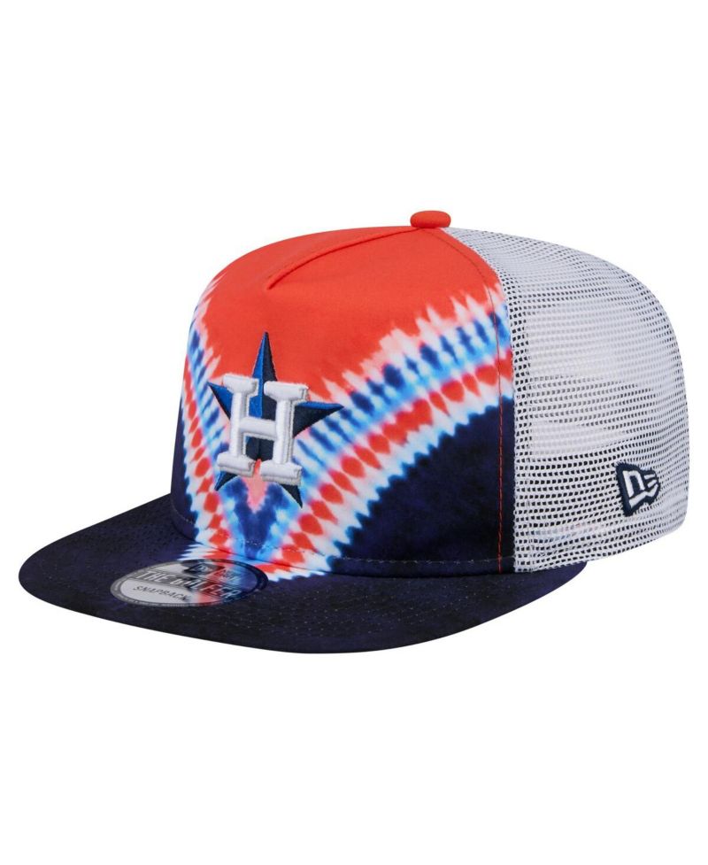 Men's Houston Astros Tie-Dye Golfer Trucker Adjustable Hat