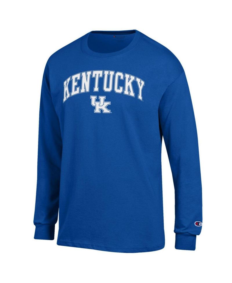 Men's Royal Kentucky Wildcats Arch Over Logo Long Sleeve T-Shirt