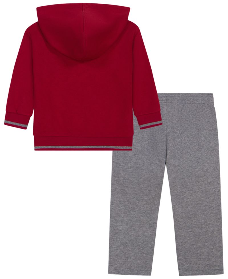 Baby Boys' Fleece Button-Up Hoodie and Pant, 2-Piece Set
