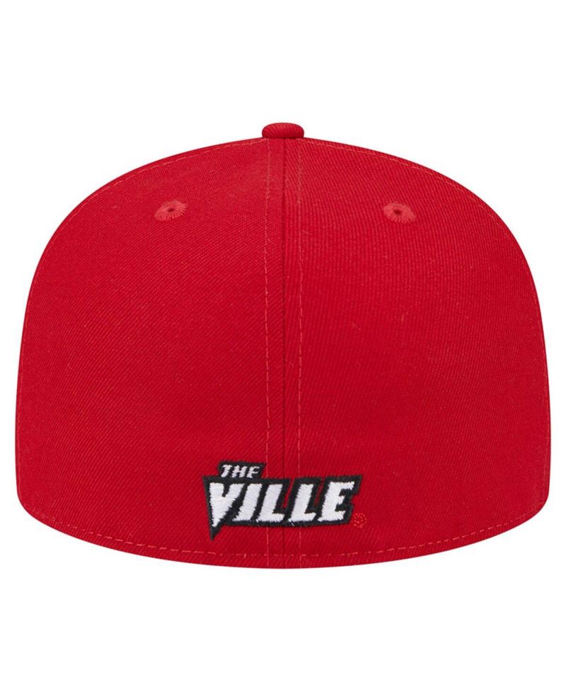 Men's Red Louisville Cardinals 59FIFTY Fitted Hat
