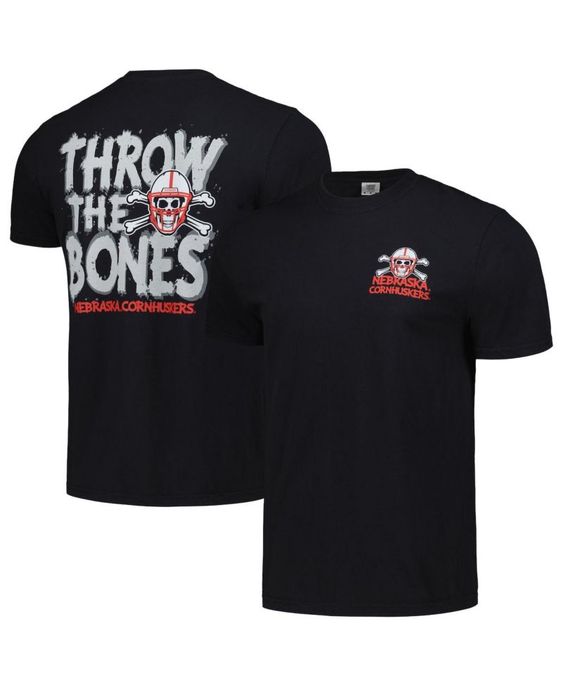Men's and Women's Black Nebraska Huskers Hyper Local Throw the Bones T-Shirt