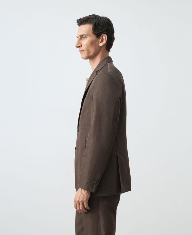 Men's Slim-Fit Lyocell-Linen Suit Jacket