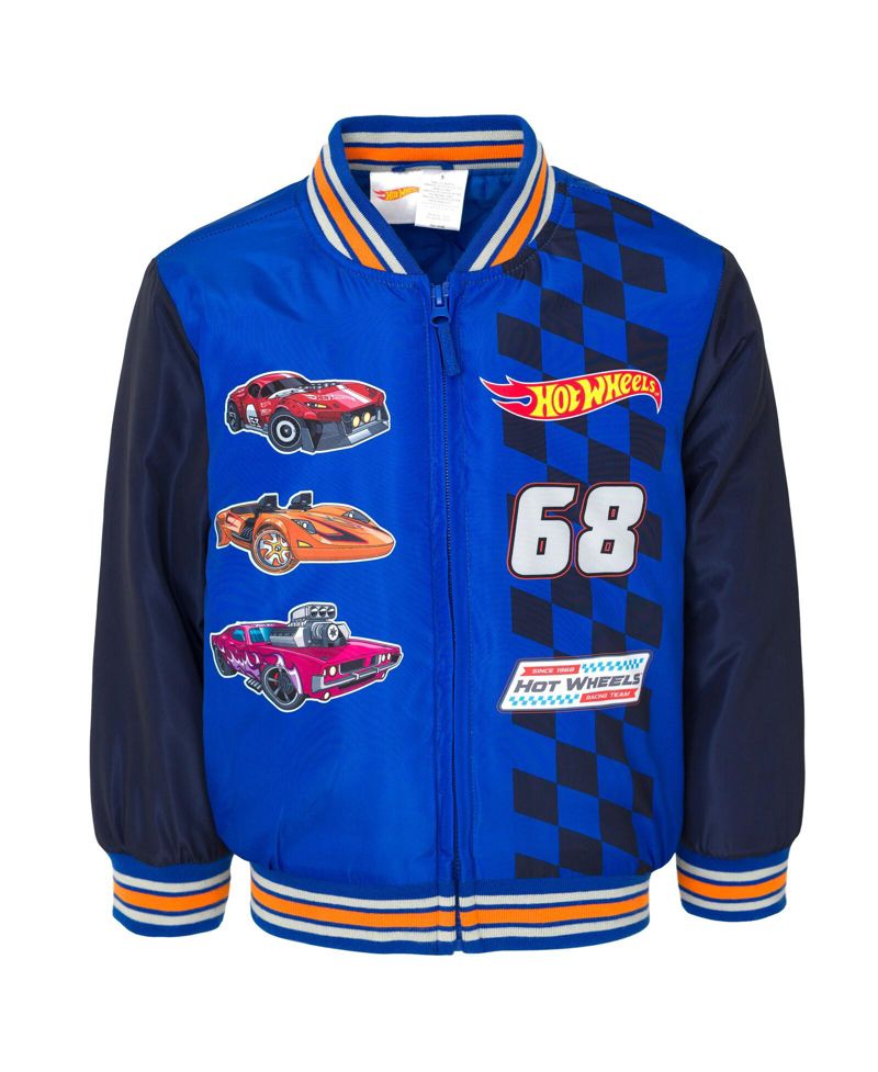 Boys Zip Up Varsity Bomber Jacket to (3T - 10-12)