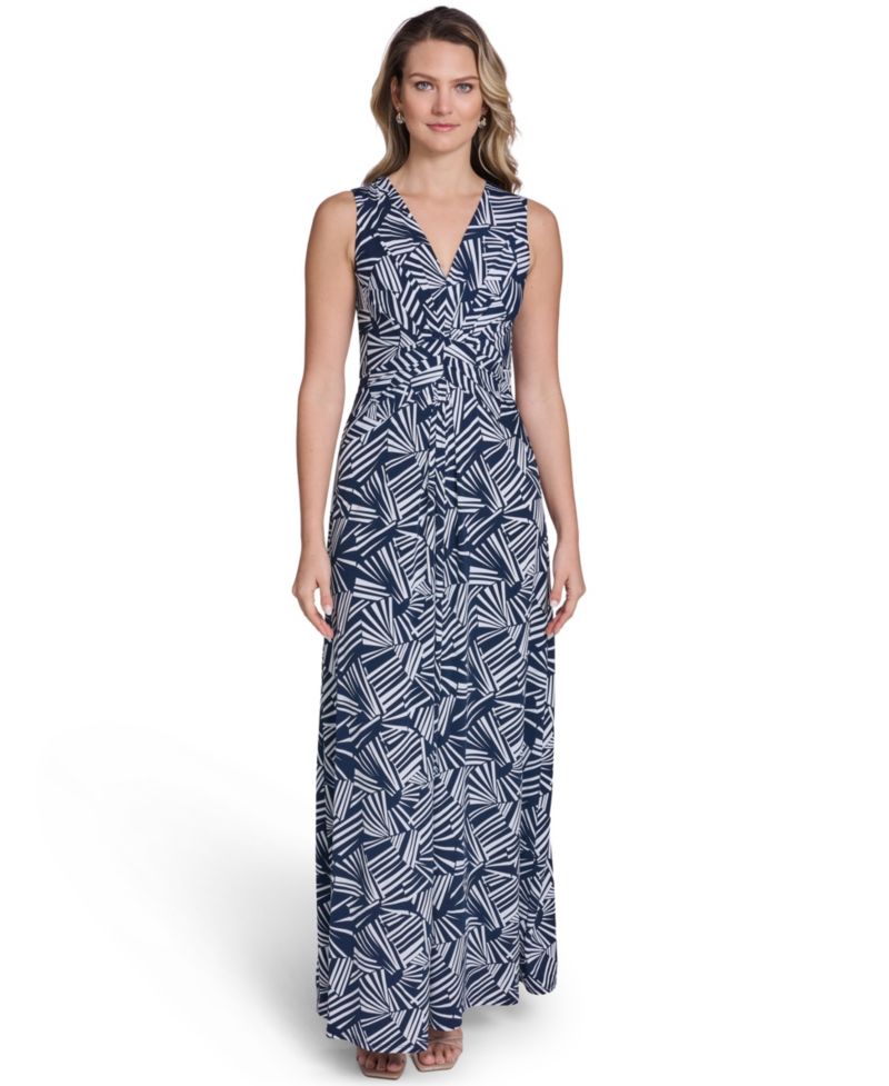 Petite Sleeveless V-Neck Maxi Dress
