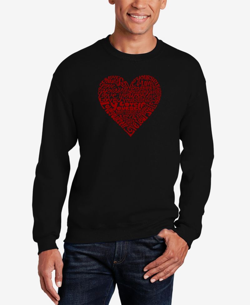 Men's Love Yourself Word Art Crewneck Sweatshirt