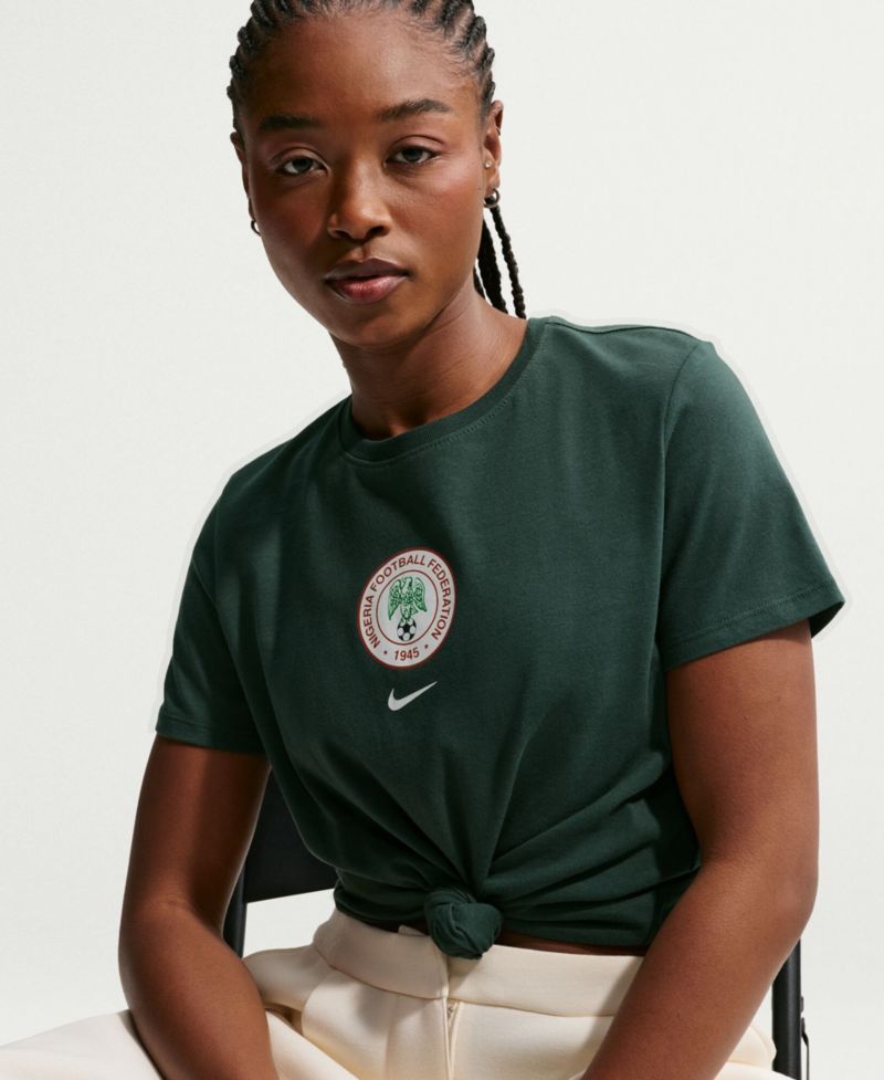 Women's Green Nigeria National Team Crest T-Shirt