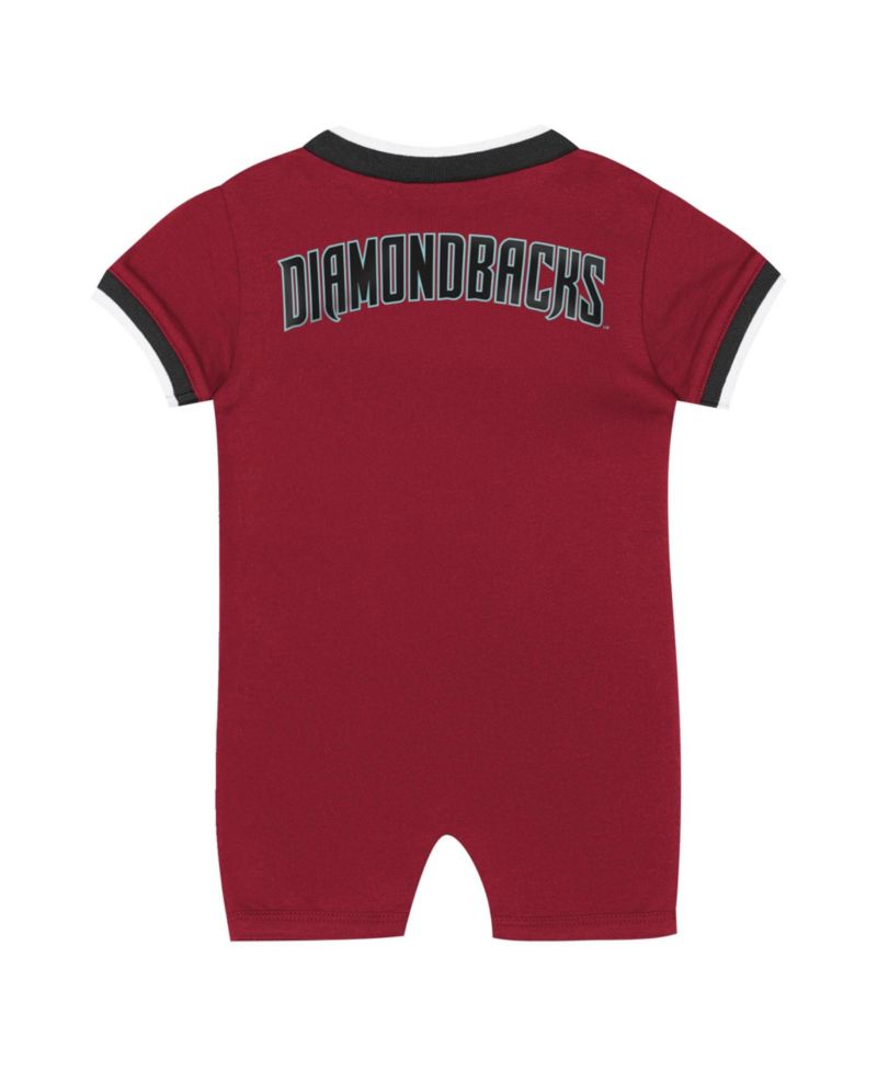 Baby Boys and Girls Red Arizona Diamondbacks Pinch Coverall Shorts
